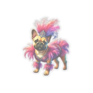 Oo La La Frenchie Show Girl Sticker